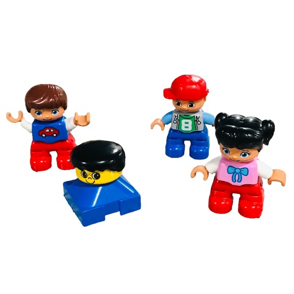 Lot Of Lego Duplo Building Blocks Cars Flowers & People - Picture 4 of 6